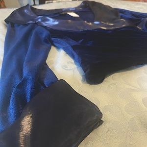 Blue Long Sleeve Blouse Size 4